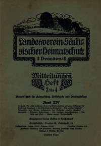 Landesverein Sächsischer Heimatschutz — Mitteilungen Band XIV, Heft 3-4, Landesverein Sächsischer Heimatschutz