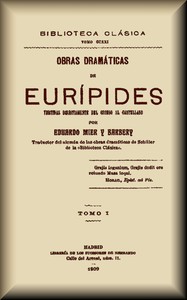 Obras dramáticas de Eurípides (1 de 3), Eurípides, Eduardo Mier y Barbery