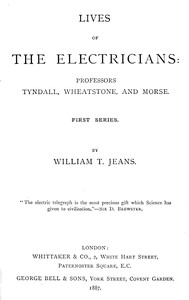 Lives of the electricians, William T. Jeans