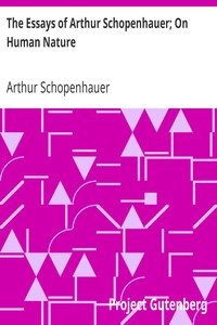 The Essays of Arthur Schopenhauer; On Human Nature书籍封面