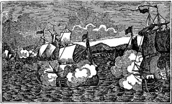 Captain Kidd attacks the Moorish fleet