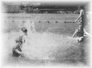 Bathing in Lake Tahoe, Near Tahoe Tavern