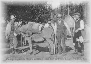 'Camp Agassiz Boys Setting out for a Trip, Lake Tahoe, Cal.