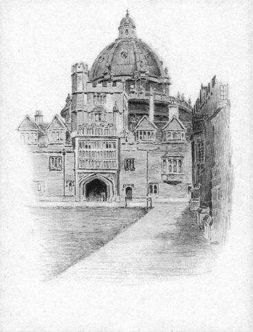 Plate XV. Bresenose College, Quadrangle and Radcliffe Library