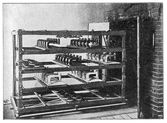 Fig. 10.—Japanning and Enamelling Stove for parts of Sewing Machines.