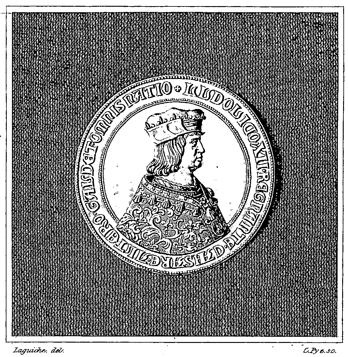 GOLD MEDAL OF LOUIS XII. From the Cabinet des Medailles at Paris.