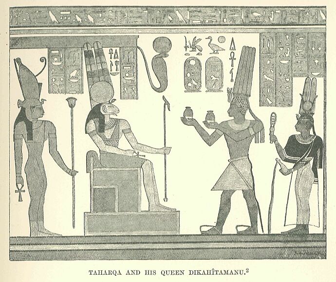 139.jpg Taharqa and his Queen DikahÎtamanu 