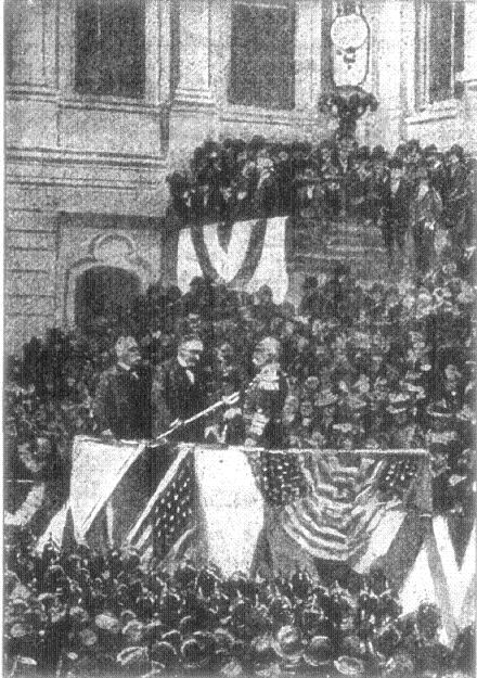 Admiral Dewey Receiving the Sword of Honor Voted by Congress.