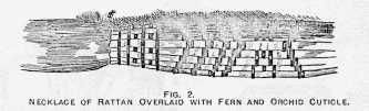 FIG. 2. NECKLACE OF RATTAN OVERLAID WITH FERN AND ORCHID CUTICLE.