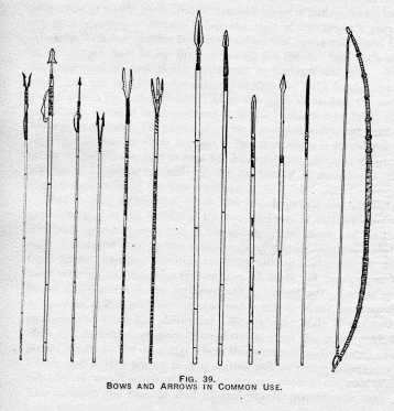 FIG. 39. BOWS AND ARROWS IN COMMON USE.