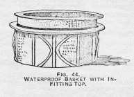 FIG. 44. WATERPROOF BASKET WITH INFITTING TOP.