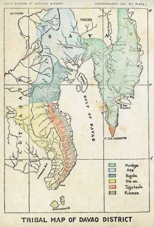 [Frontispiece:] TRIBAL MAP OF DAVAO DISTRICT