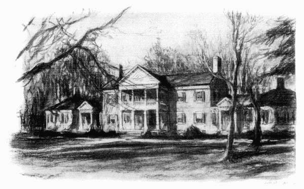 Chatham, the old Fitzhugh house, now the residence of Mark Sullivan. Washington, Madison, Monroe, Washington Irving, Lee and Lincoln have known the shelter of its roof