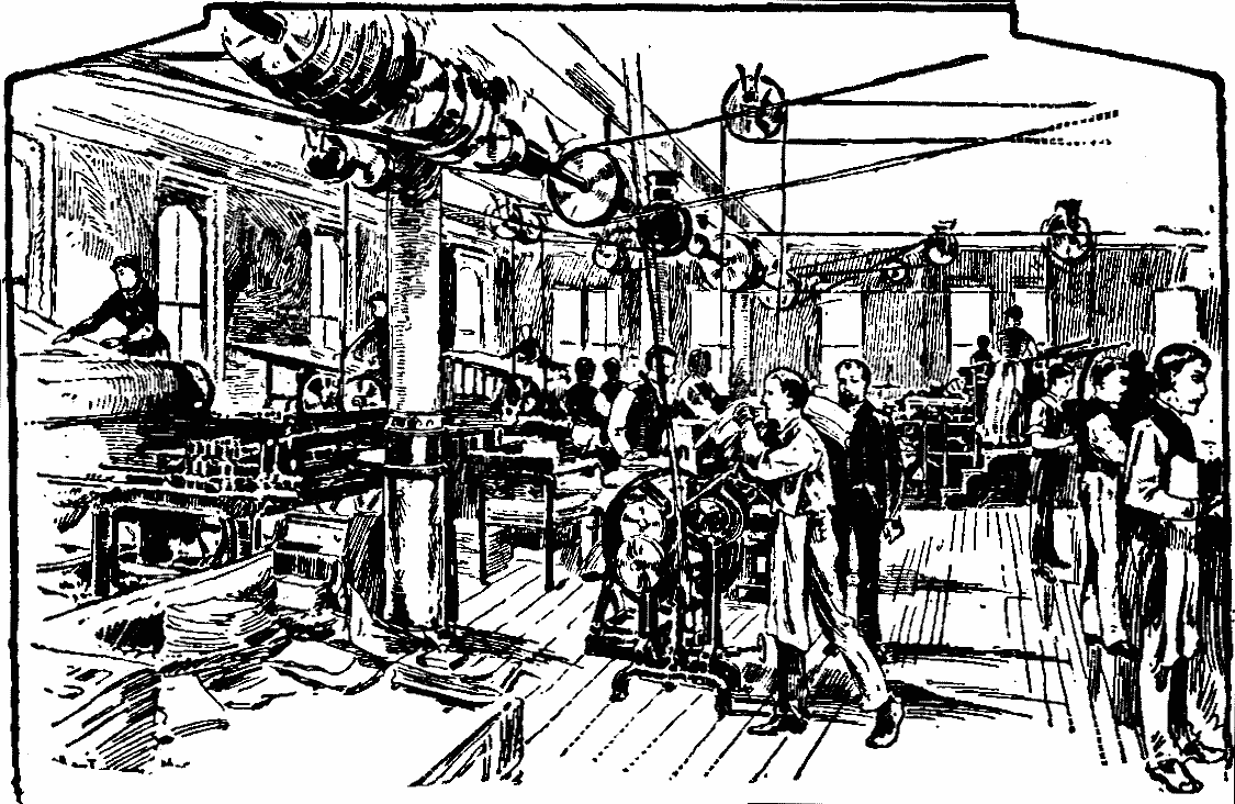 Illustration: A Corner in Printing Department.