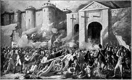 STORMING OF THE BASTILLE PRISON IN PARIS  An event in the French Revolution which marked the ending of the old autocratic order.