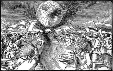 THE GREAT BATTLE OF ARMAGEDDON  The whole world involved in the last great clash of nations. "The nations were angry, and Thy wrath is come." Rev. 11:18.