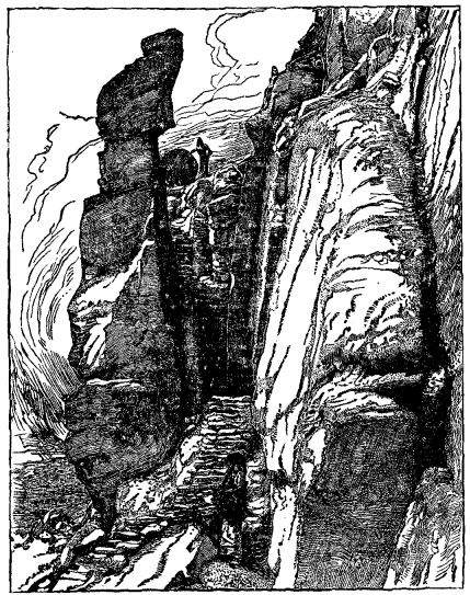 Fig. 22.—Poised rocks indicating a long exemption from strong earthquakes in the places where such features occur.