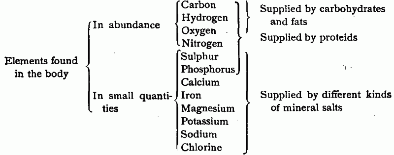 Nutrient Table