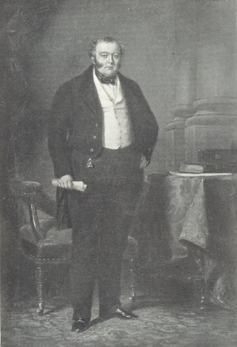 George Hudson, the “Railway King”.  From the engraving after F. Grant