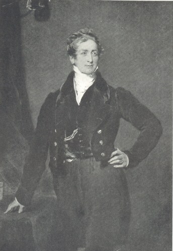 Sir Robert Peel.  From the mezzotint after Sir T. Lawrence, R. A.