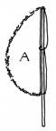 SECTION OF MALINE POMPON SHOWING METHOD OF FASTENING ON THE WIRE