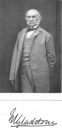 W. Gladstone.  Photographed by John Moffat, Edinburgh.  1884