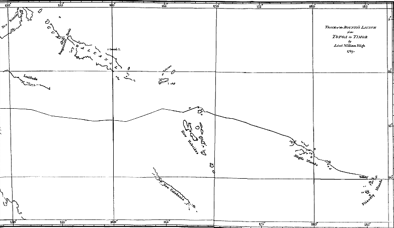 Track of the Bounty's Launch