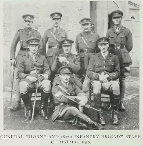 General Thorne And 184th Infantry Brigade Staff, Christmas 1918.