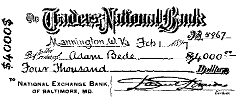 A bank draft.