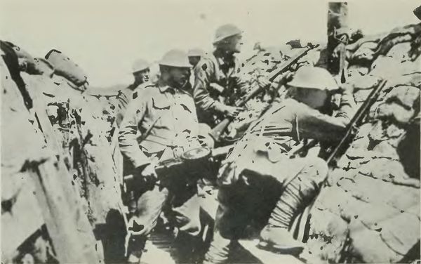 Lewis Machine Gun Squad Observing with Periscope at Hill 60