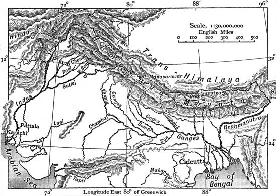 MAP OF NORTHERN INDIA