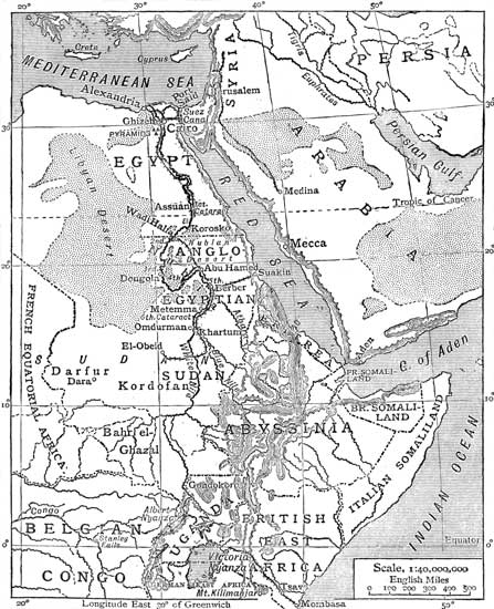 MAP OF NORTH-EASTERN AFRICA