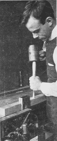 Fig. 76. Mallet Chiseling.