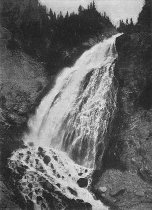 Sluiskin Falls, 150 feet, just below Paradise Glacier.