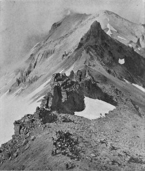 Climbers on Saint Elmo Pass.