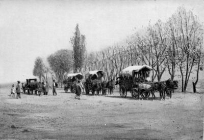 Fourgons on the Russian Road between Resht and Teheran.