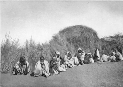 Beluch Huts thatched with Palm Leaves and Tamarisk.