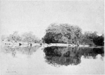 A Rocky Barrier in the River.