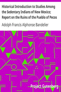 Historical Introduction to Studies Among the Sedentary Indians of New Mexico; Report on the Ruins of the Pueblo of Pecos