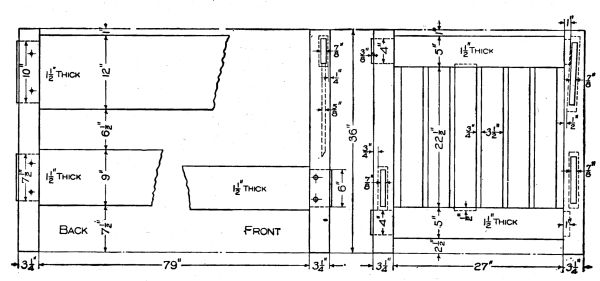 Detail of the Oak Settee