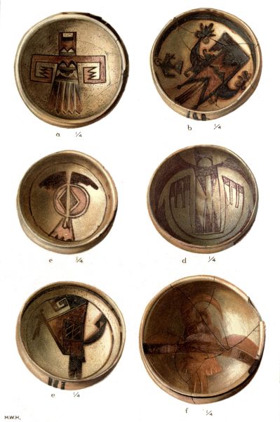 PL. CXLVII— FOOD BOWLS WITH FIGURES OF BIRDS, FROM SIKYATKI