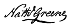 Signature, Nathaniel Greene