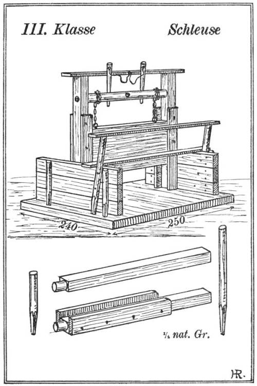 III. Klasse Schleuse, ¼ nat. Gr.