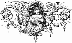 Decoration: Cherub reading