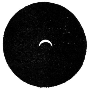 Fig. 79.—The Eclipse of May 28, 1900, as photographed by King Alfonso XIII, at Madrid.