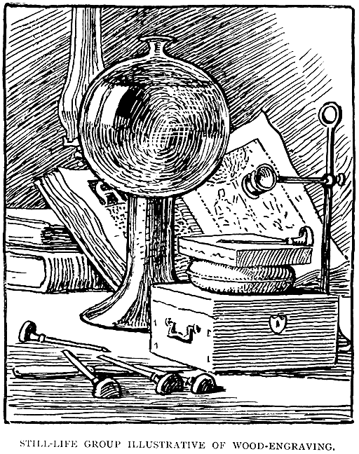 Still-life Group Illustrative of Wood-Engraving.