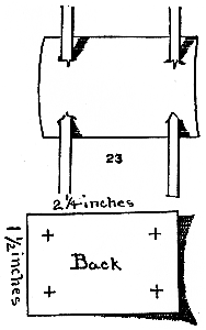 Fig. 23—Push the straw through the back of the chair.