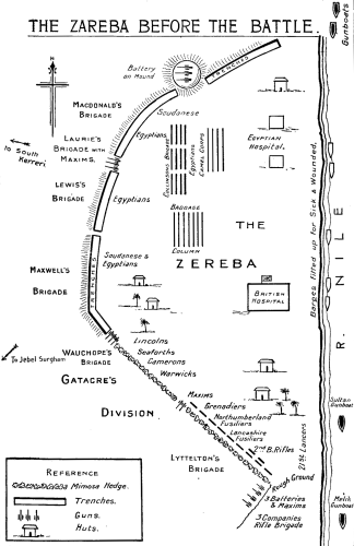 B. THE ZAREBA BEFORE THE BATTLE.