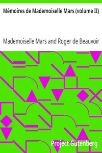 Mémoires de Mademoiselle Mars (volume II)
