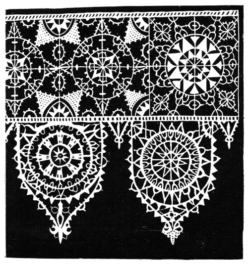 ORIGINAL PATTERNS DESIGNED BY VINCIOLA.  Seventeenth Century.